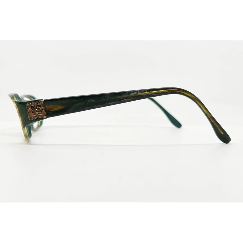 BCBGMAXAZRIA Eyeglasses Womens Green Carrie Butterfly Detail 51-15-130
